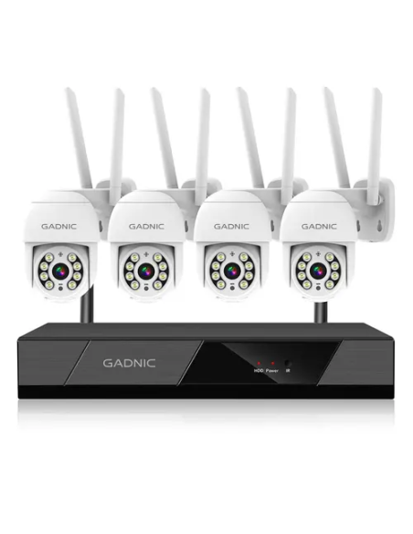 Kit Cámaras de Seguridad inalambrico PKIT3 + DVR Gadnic x4 Interior / Exterior IP Visión Nocturna
