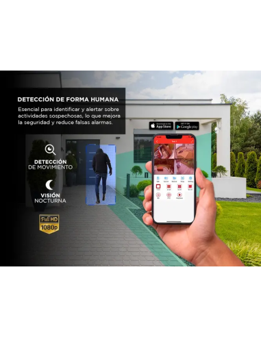 Kit Cámaras de Seguridad inalambrico PKIT3 + DVR Gadnic x4 Interior / Exterior IP Visión Nocturna
