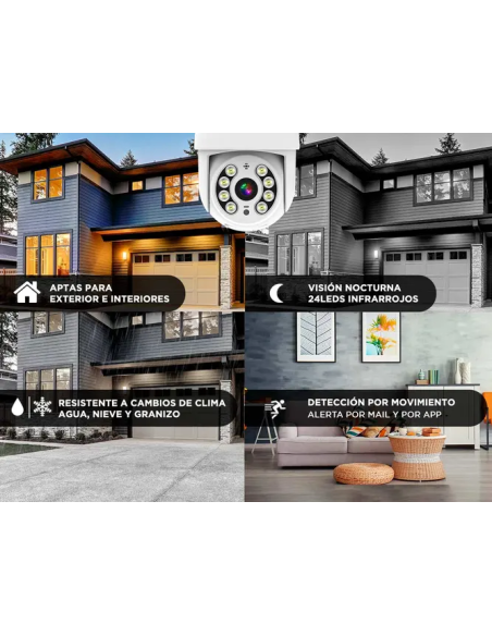 Kit Cámaras de Seguridad inalambrico PKIT3 + DVR Gadnic x4 Interior / Exterior IP Visión Nocturna