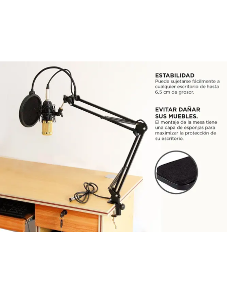 Soporte Para Microfono + Brazo Articulado GADNIC MICCOND9