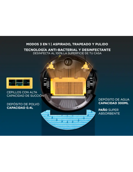 Aspiradora y trapeadora robot Gadnic X550 (ROB00075)