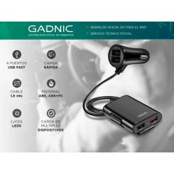 Cargador 12V 4 puertos GADNIC CARAUT04 7427251555562 2