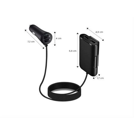 Cargador 12V 4 puertos GADNIC CARAUT04 7427251555562