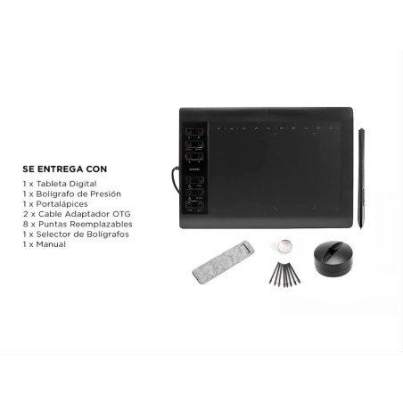 Tableta Gráfica GADNIC Con 8192 Niveles De Presión Y 22 Accesos Directos TABGRAF06 7427251184694