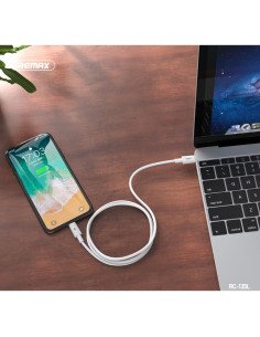 Cable Lightning a Tipo C REMAX 18W (RC-135L) Blanco 2