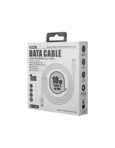 Cable Lightning a Tipo C REMAX 18W (RC-135L) Blanco