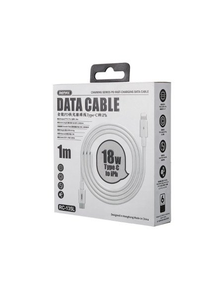 Cable Lightning a Tipo C REMAX 18W (RC-135L) Blanco
