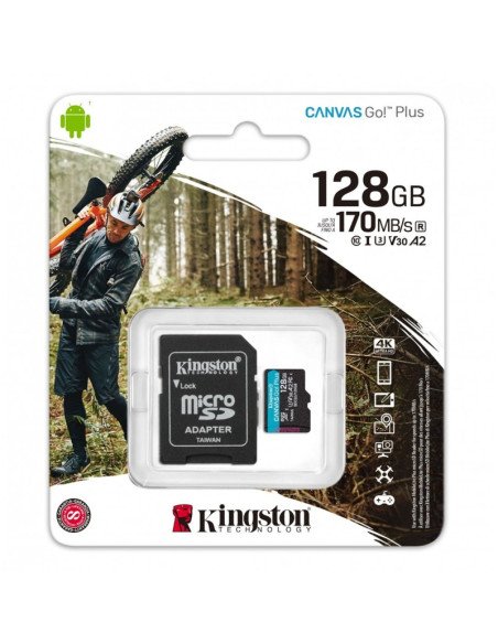 Tarjeta Micro SD 128GB Kingston Canvas GO Plus V30