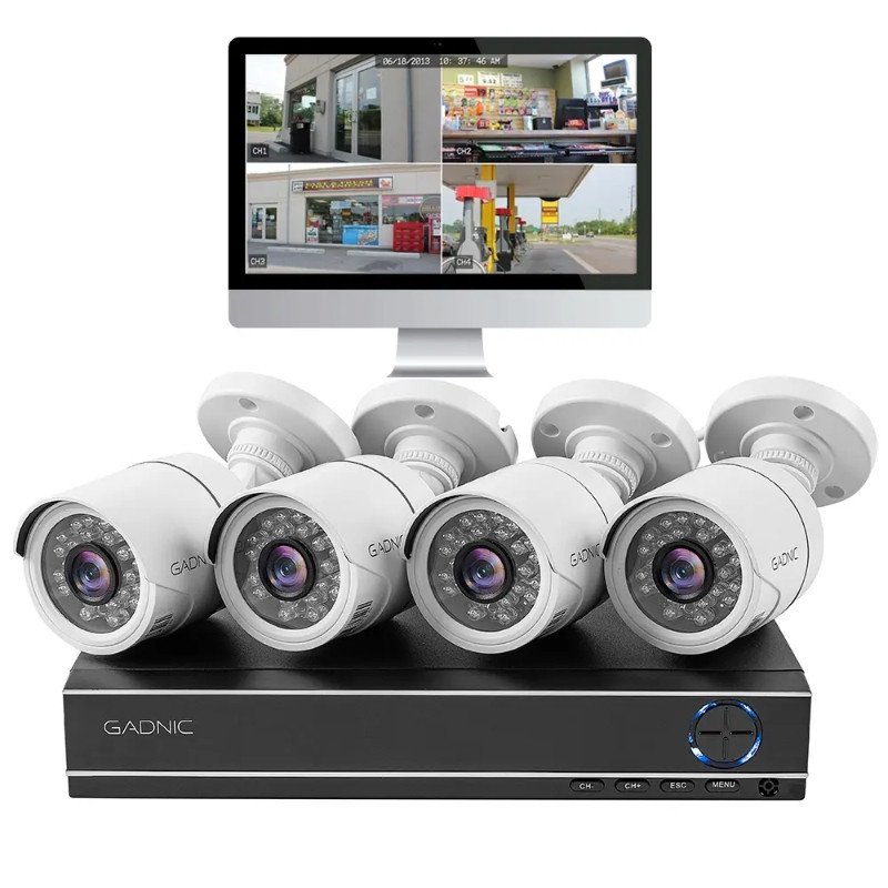 Kit Cámaras de Seguridad PK1100 + DVR GADNIC x4