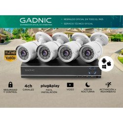 Kit Cámaras de Seguridad PK1100 + DVR GADNIC x4 2