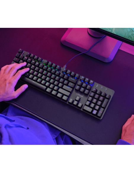 Teclado Gamer Mecanico Trust Zora Gxt871 RGB US