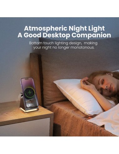 Base de carga inalambrica 3 en 1 Vyvylabs 15w (W83)