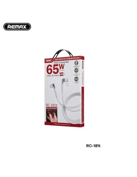 Cable USB Tipo C a Tipo C 90 grados Remax 65W (RC181t)