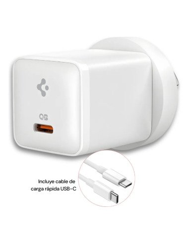 Cargador Tipo C Spigen Essential 30W con cable Tipo C (EE301AR)