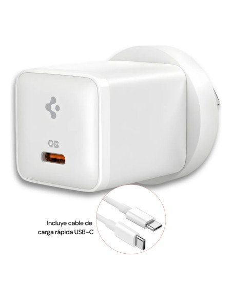 Cargador Tipo C Spigen Essential 30W con cable Tipo C (EE301AR)