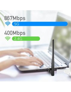 Placa de red Wifi USB dual band Cudy WU1400 2