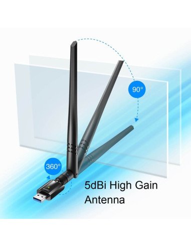 Placa de red Wifi USB dual band Cudy WU1400