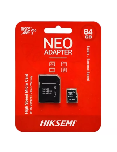 Tarjeta micro SD 64GB CL10 Hiksemi C1