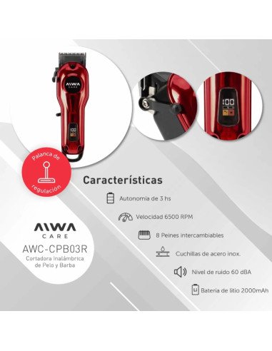 Cortadora de pelo AIWA profesional (AWC-CPB03R)
