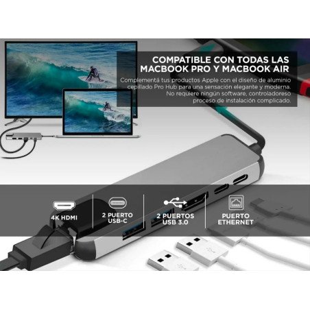 HUB USB 3.0 6 en 1 GADNIC ADAP0011 0650414992707