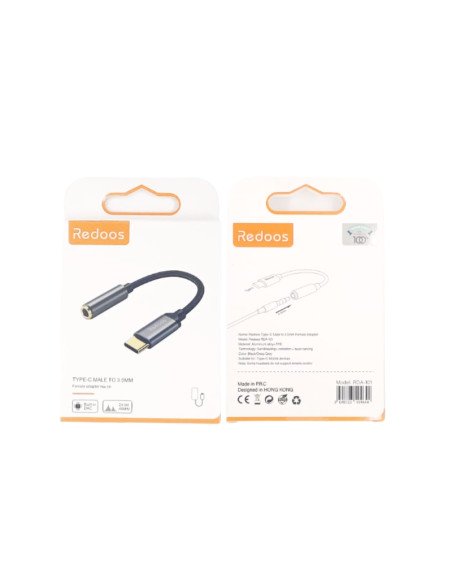 Adaptador tipo C a jack 3.5mm Redoos