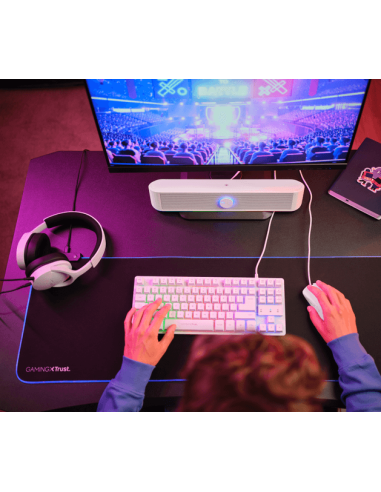 Barra de sonido Trust Thorne RGB blanca (Gxt619W)