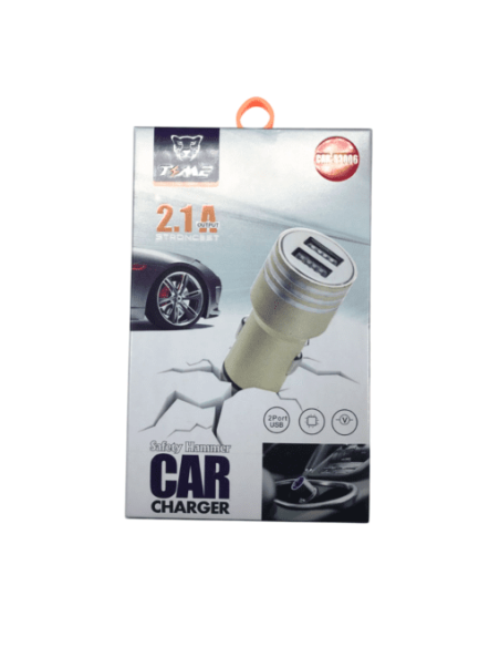 Cargador 12v 2.1A 2 salidas Time (CAR-53006)