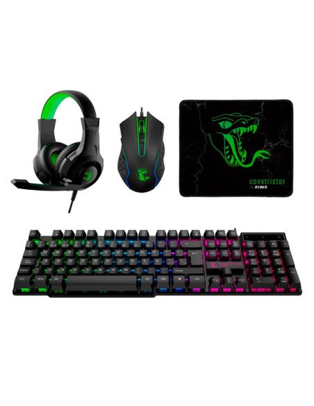 Combo gamer 4 en 1 kit AIWA Constrictor (CMC-1001L)