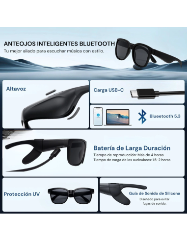 Lentes Inteligentes Vekoby E30 (negro)