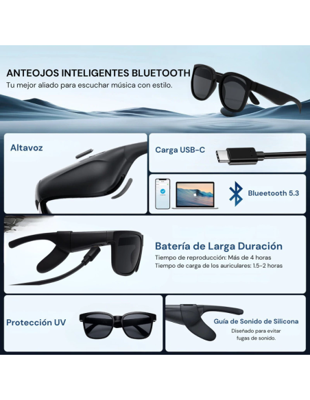 Lentes Inteligentes Vekoby E30 (negro)
