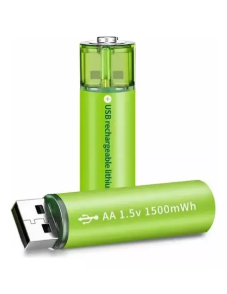 Pila AA recargable USB (pack x2)