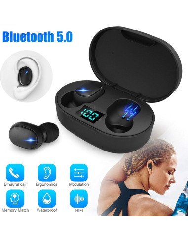 Auricular Bluetooth E6S (Negro)