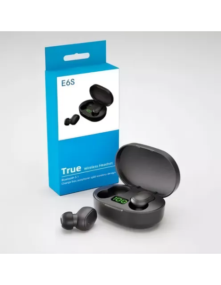 Auricular Bluetooth E6S (Negro)