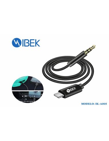 Cable auxiliar 3.5mm a Lightning Ibek (IK-A006) 1mt
