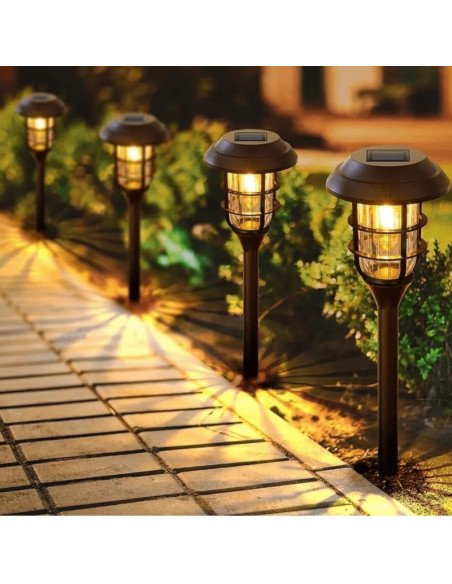 Lampara LED Solar Estaca Jardin (Unidad)