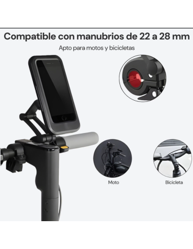 Soporte para moto / bici para Celular 360 grados metal