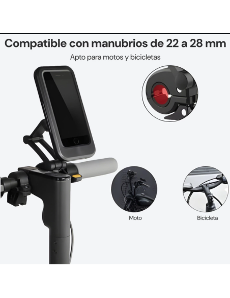 Soporte para moto / bici para Celular 360 grados metal