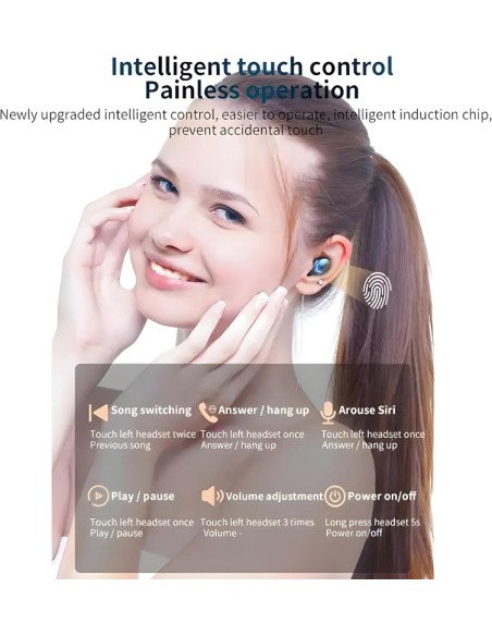 Auricular Azultooth F9-5 Touch In-Ear