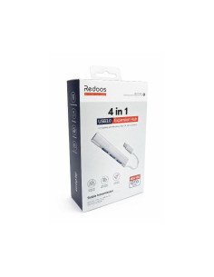 HUB USB Tipo C de 4 Puertos 3.0 Redoos (RDA-104)