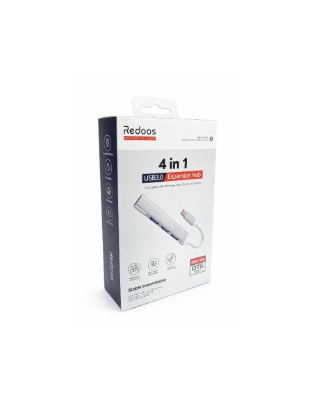 HUB USB Tipo C de 4 Puertos 3.0 Redoos (RDA-104)