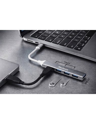 HUB USB Tipo C de 4 Puertos 3.0 Redoos (RDA-104)