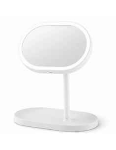 Espejo LED recargable ovalado