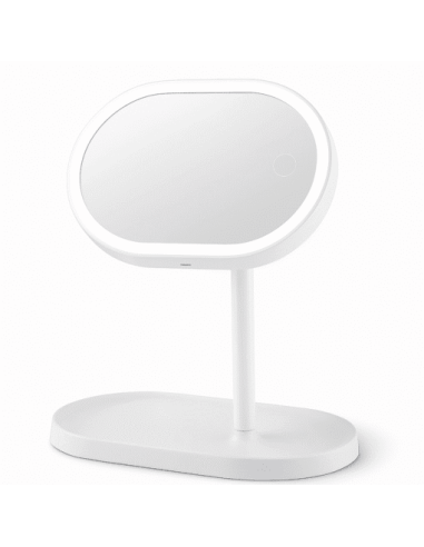 Espejo LED recargable ovalado