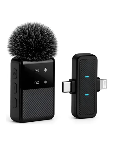 Microfono corbatero inalambrico Tipo C + lightning (MS12)