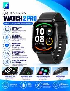 Xiaomi Haylou Watch 2 Pro Negro | 100 Modos Deportivos 2