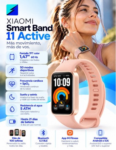 Xiaomi Smart Band 11 Active Rosa 1.47" | OFFLINE