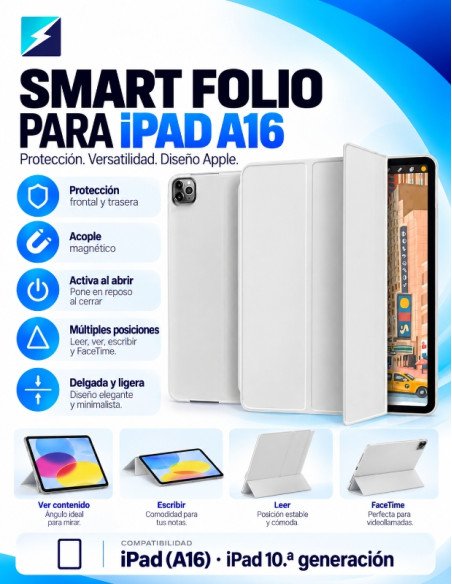 Funda para iPad A16 smart folio (Silver)