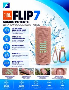 JBL Flip 7 Original Rosa Bluetooth IP68 | OFFLINE 2