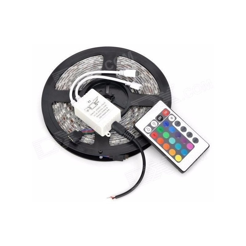 Tira Led RGB 5 Mts con Transformador y Control 