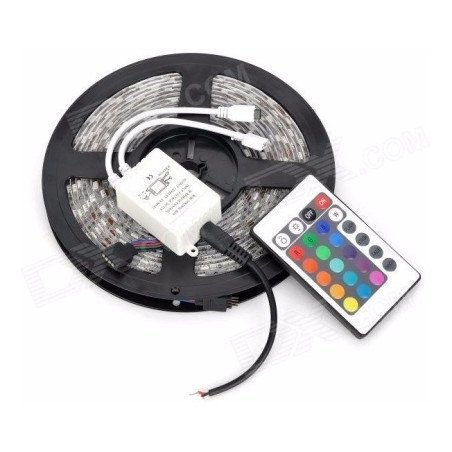 Tira Led RGB 5 Mts con Transformador y Control 